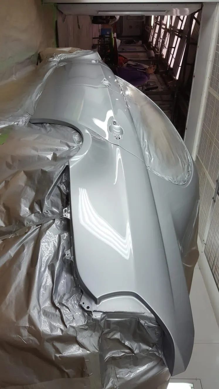 Panel masked up for paint